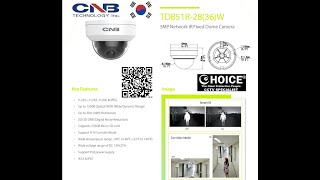 CNB KOREA 5MP Dome Camera TDB51R KOREA CCTV Security System H 265 POE ONVIF IR 30meter IP67 256GB [upl. by Ziagos394]