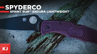 Spyderco Sprint Run™ Endura 4 Lightweight MicroMelt PD1 Blade with Burgundy FRN Handles [upl. by Pedrotti]