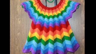 Vestidos tejidos a crochet para niñas de 1 a 3 años [upl. by Ewart]