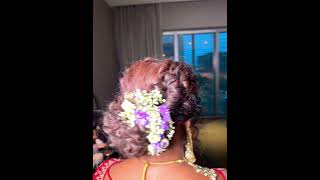 Bridal bun hairstyling shots vairalvideo [upl. by Trbor]