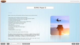 English Language Proficiency for Aeronautical Communication  ELPAC Paper 2 [upl. by Arahc589]