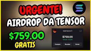 AIRDROP GRÁTIS DE 75900 DOL NA SOLANA TOKEN TENSOR VERIFIQUE AGORA [upl. by Dusen504]