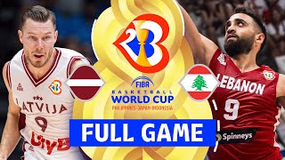 Latvia v Lebanon  Full Basketball Game  FIBA Basketball World Cup 2023 [upl. by Ramiah255]