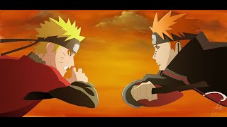 Naruto vs Pain  Pain Ataca konoha Completo e Kakashi morre [upl. by Wilder145]