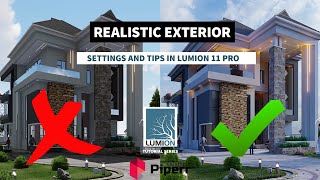 QUICK STEPS TO GET A REALISTIC EXTERIOR RENDER IN LUMION 11 PRO [upl. by Grange388]