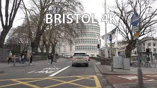 Bristol 4K  Sunday Morning  Driving Downtown  England [upl. by Aina]