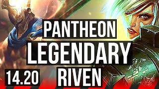 PANTHEON vs RIVEN TOP  Rank 3 Panth 71 winrate 915 Legendary  EUW Challenger  1420 [upl. by Teyut]