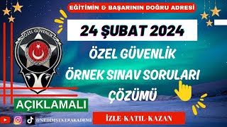 Özel Güvenlik 107 Dönem Sınavı Örnek Sınav Soruları Özel Güvenlik Sınav Soruları202401 [upl. by Cran]