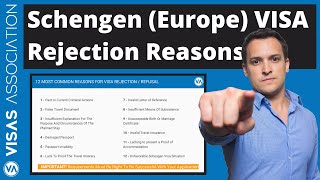 Top 12 Reasons for Schengen Visa Rejection and Refusal of Europe Visa [upl. by Aneryc]