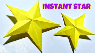 Perfect Shape 3D Star for Decoration  Paper Star  Paper Craft [upl. by Lissak]