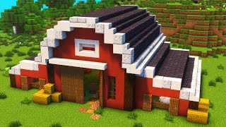 Minecraft How To Build An Animal Barn  Tutorial [upl. by Adirehs829]