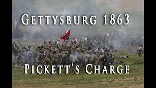 Civil War 1863  Gettysburg Picketts Charge [upl. by Ellehcit356]