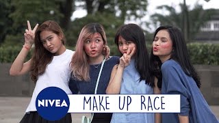 MICHIMOMO VLOG EP 14  NIVEA Makeup Race ft Bubah Hafian Salshabilla Kesha Ratuliu and Hanggini [upl. by Assyl]