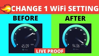 Change 1 WiFi Setting for FASTER Internet SPEED Broadband Connection Speed Increase Windows 10 2021 [upl. by Maharva]