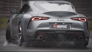 Toyota Supra with an Akrapovič exhaust system [upl. by Bautista]