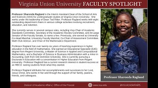 Faculty Spotlight  Sharonda Ragland [upl. by Kiyoshi]