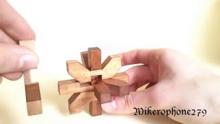 Tutorial  SnowflakeBamboo Wood Puzzle [upl. by Ahsetal]