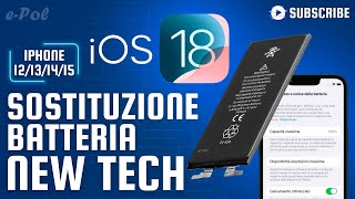 iPhone 12 iOS 18 Sostituzione batteria NEW TECH  100 battery life 0 cycles  ePol [upl. by Bren294]