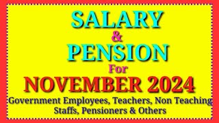 Salary And Pension Credit Date For The Month NovemberSalary And Pension West Bengal Govt Employees [upl. by Rehpotsyrhc]