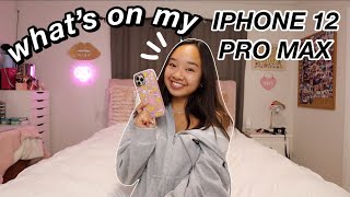 WHATS ON MY IPHONE 12 PRO MAX updated  Nicole Laeno [upl. by Akirdnas]