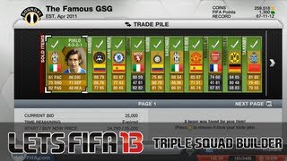 Lets FIFA 13 quotTriple Squad Builderquot Episode 22 [upl. by Apur]