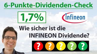 INFINEON Aktie Wie sicher ist die Dividende  6PunkteDividendenAnalyse [upl. by Naniac]