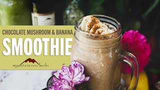 Chocolate Mushroom amp Banana Smoothie Recipe [upl. by Dorise]