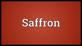 Saffron Meaning [upl. by Clapper214]