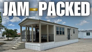 A smalltiny house single wide w some BIG features Mobile Home Tour [upl. by Anilemrac]