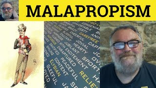 🔵 Malapropism Meaning  Malapropism Examples  Malapropism Definition  British RP Accent [upl. by Rafaello]