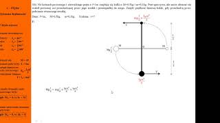 384 Fizykamax bryła sztywna Kulki na końcach pręta obracającego się [upl. by Inahpit]