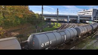 Zugkreuzung bei PA Hbf Autotransporter trifft ÖBBKesselwagenzug [upl. by Selrahc128]