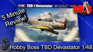 Hobby Boss 148 TBD1 Devastator  5 Minute Review [upl. by Temhem668]