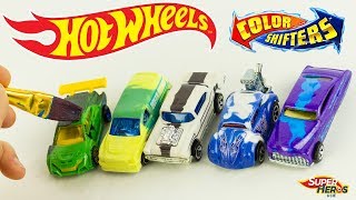 Hot Wheels Color Shifters Voitures qui changent de couleur dans leau Jouets Toys Noel 2018 Mattel [upl. by Nyllewell]