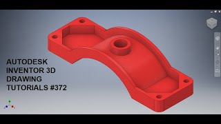 3d Part Design in Autodesk Inventor Drawing Tutorials 372  Inventor Drawing Tutorials  Cad 3d [upl. by Gaye]