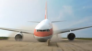 Air Canada Flight 143  Landing Animation [upl. by Wilkens]