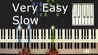 Für Elise  Piano Tutorial Easy SLOW  How to play Für Elise synthesia [upl. by Submuloc]