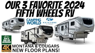 Our 3 Favorite 2024 Fifth Wheel RVs  New Keystone Montana and Cougar RV Floor Plans [upl. by Aluin]