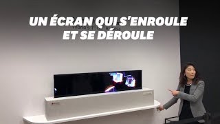 LG va commercialiser une télévision pliable et enroulable [upl. by Eibrab]