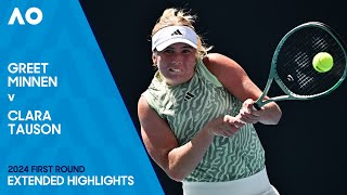 Greet Minnen v Clara Tauson Extended Highlights  Australian Open 2024 First Round [upl. by Nabroc]