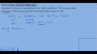 Reacciones químicas estequiometria Neutralización 04 ejercicio 02 [upl. by Eirased]