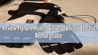 Review Flyhare Heated Gloves  Unisex Electric Rechargeable Heating Gloves with Touchscreen Windpro [upl. by Dolorita]