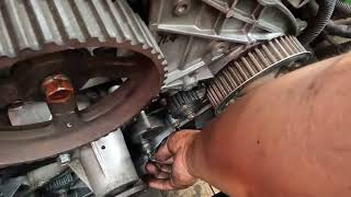 REPLACING NEW TIMING BELT MITSUBISHI ADVENTURE 4D56 ENGINE [upl. by Akcimahs73]