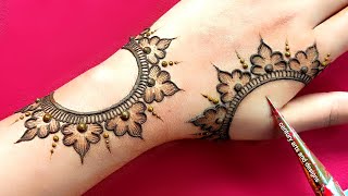 Back hand mehndi design  easy stylish mehndi design  mehndi ka design  mehndi  mehandi design [upl. by Modeste344]