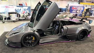 Finishing My Cyberpunk Lamborghini Murcielago On The SEMA Show Floor Then Drive Home [upl. by Unhsiv]