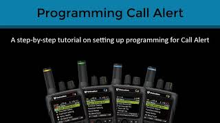 Programming GSeries P25 Voice Pager P25 Paging using Call Alert [upl. by Berthe]