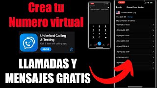 Como tener un numero virtual 2024  llamadas y mensajes gratis Android o iOS [upl. by Delphinia]