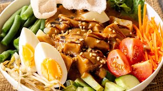 Gado Gado – Indonesian Salad with EASY Peanut Sauce [upl. by Pardo]