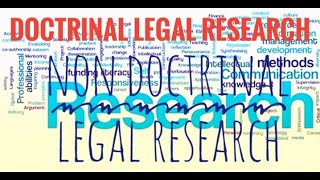 Doctrinal and Non Doctrinal Legal Research Doctrinal Non–Doctrinal [upl. by Sadnalor]