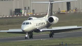 GULFSTREAM G450 N458FX  FLEXJET  LANDING AT FARNBOROUGHFLIGHT FROM TETERBORO USA 23122023 [upl. by Amsaj]